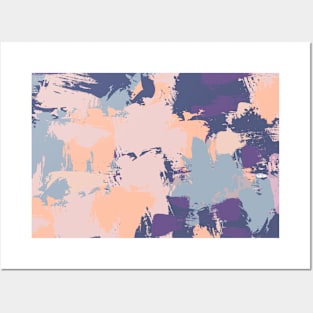 The Calm Sky  | Abstract Brushstroke Pattern Posters and Art